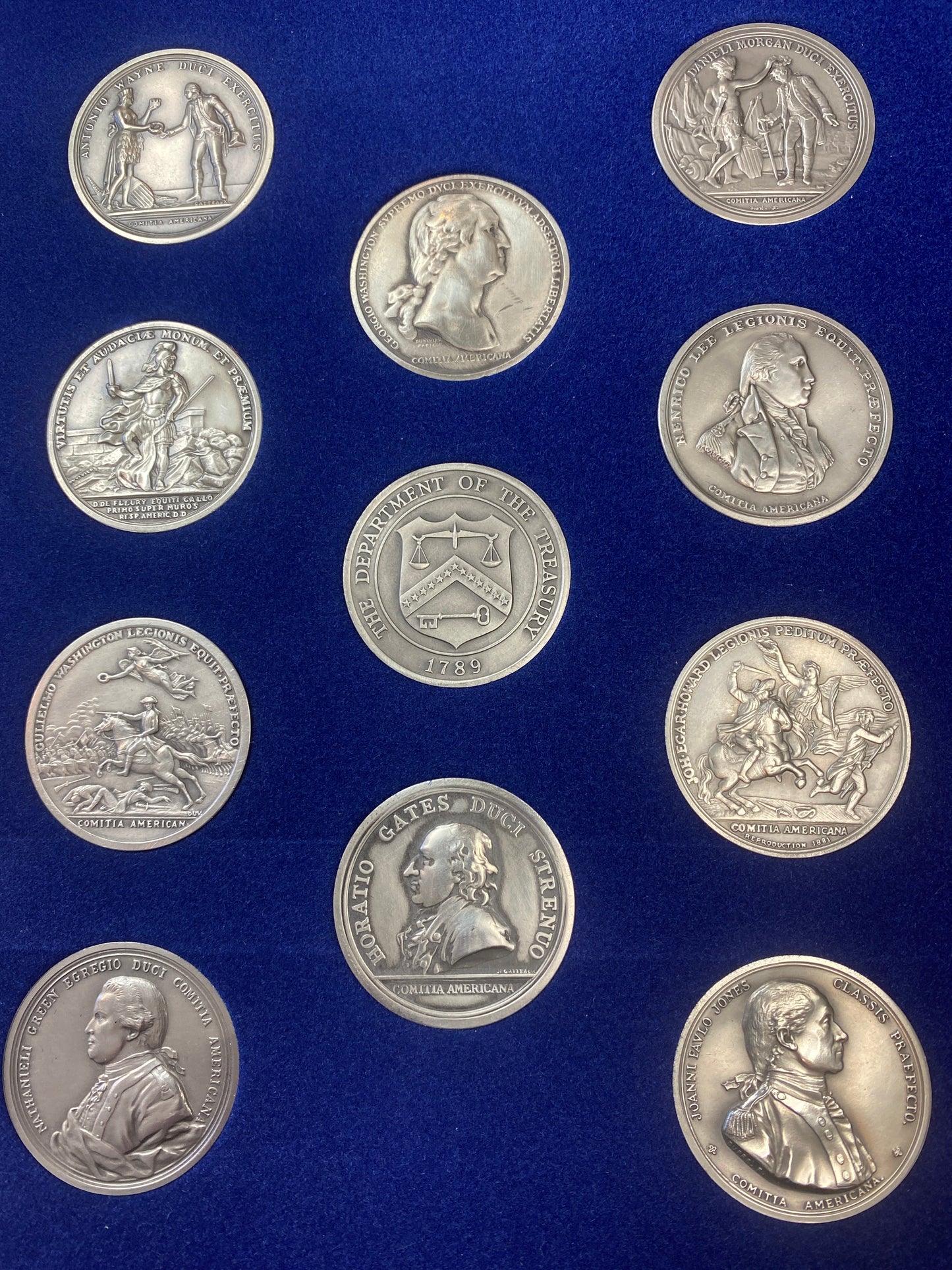 American Revolution Pewter Medal Set