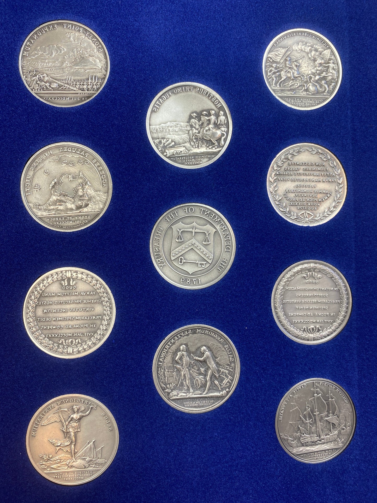 American Revolution Pewter Medal Set