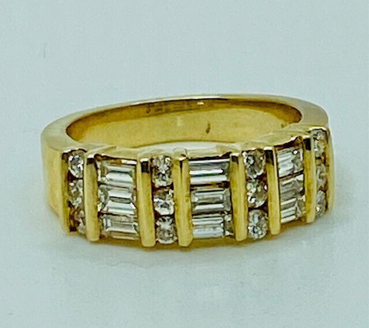 14K Baquette Diamond Band